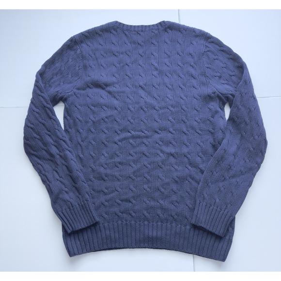 Lot of 2 VTG Ralph Lauren Sport Women's Cable Knit V Neck Sweater Size XL Pony - Picture 7 of 10